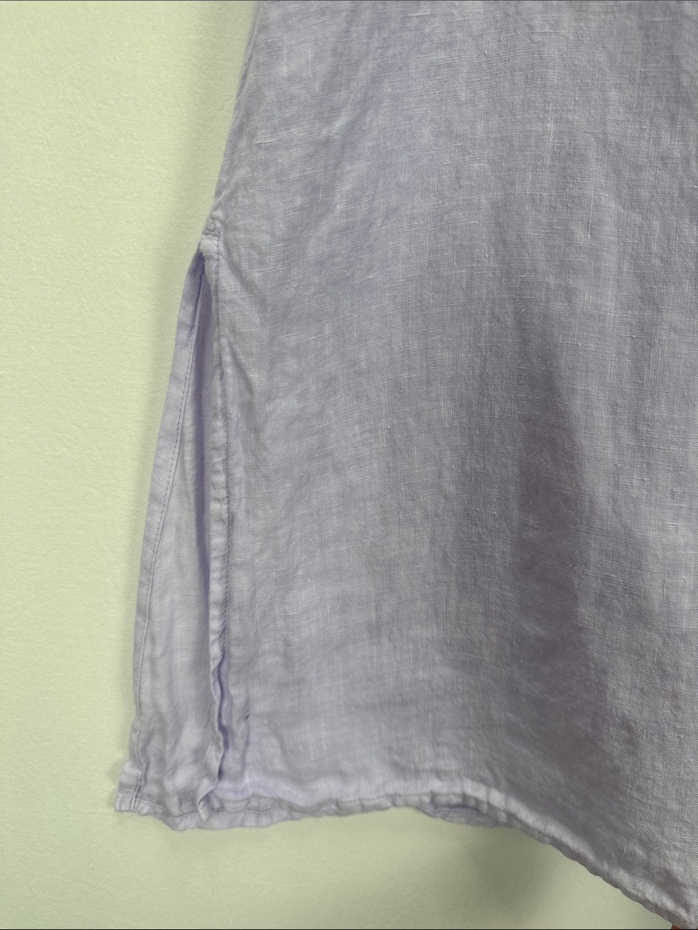 Eileen Fisher Lavender Linen Sleeveless Button Front Tunic Top Size S/P - Picture 5 of 10